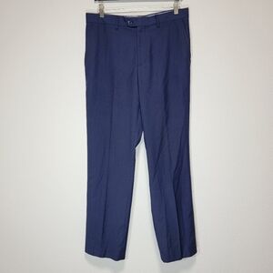 Dunhill wool blend navy trousers